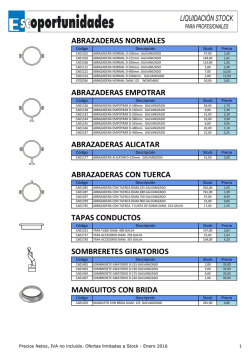 ABRAZADERAS NORMALES ABRAZADERAS EMPOTRAR