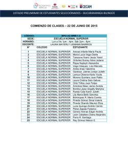 comienzo de clases – 22 de junio de 2015 listado
