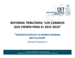 reforma tributaria “los cambios que vienen para el 2015