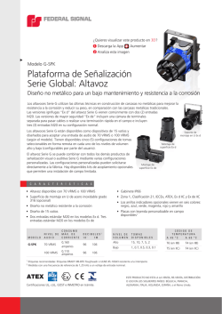 Plataforma de Señalización Serie Global: Altavoz