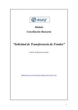 “Solicitud de Transferencia de Fondos”