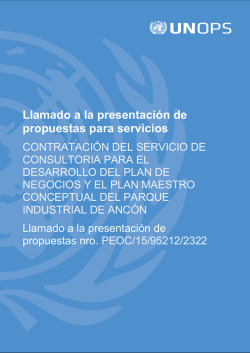 Llamado a la presentación de propuestas para servicios