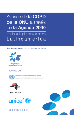 Avance de la CDPD de la ONU a través de la Agenda 2030