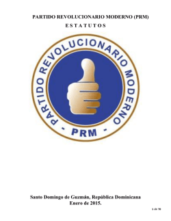 PARTIDO REVOLUCIONARIO MODERNO (PRM) E S T A T U T O S