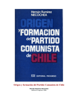 Origen y formación del Partido Comunista de Chile