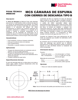 MCS CÁMARAS DE ESPUMA