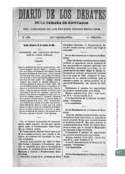 Diario de los debates de la Cámara de Diputados