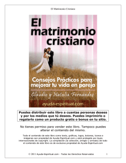 Para Web- El matrimonio cristiano