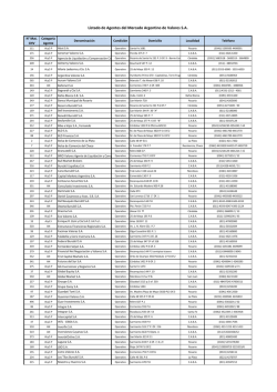 Nomina de Agentes