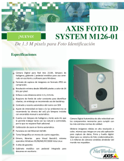 AXIS FOTO ID SYSTEM M126-01 - Ingeniería en Procesamiento