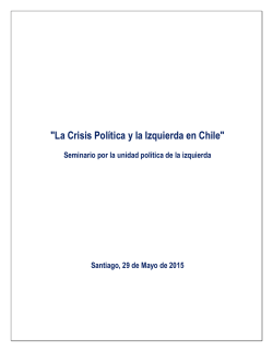 "La Crisis Política y la Izquierda en Chile"