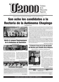 Son ocho los candidatos a la Rectoría de la Autónoma