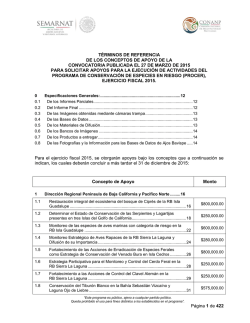 T&eacute;rminos de Referencia PROCER 2015.