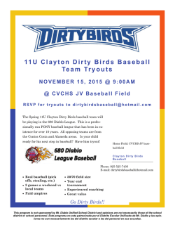 11U Clayton Dirty Birds Baseball Team Tryouts