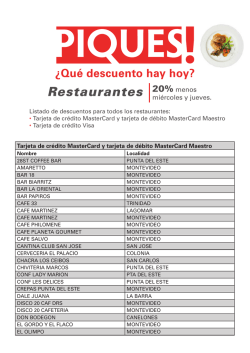 Descuentos en Restaurantes