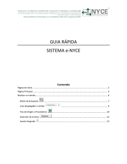 GUIA RÁPIDA SISTEMA e-NYCE