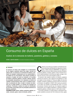 Consumo de dulces en España