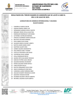tercer examen - Universidad Politécnica del Estado de Guerrero