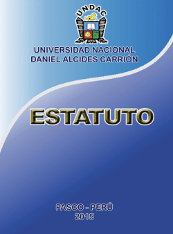 Estatuto adecuado a la Ley Universitaria N° 30220 Universidad más