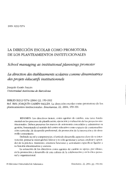 Direcci&oacute;n y planteamientos institucionales