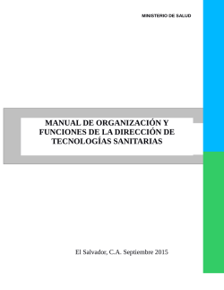 Manual de organización y funciones de la Dirección de Tecnologías