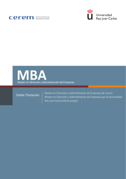 Direccion y Administracion de Empresas (MBA) 2016.indd