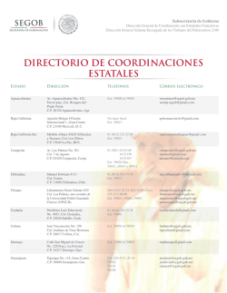 DIRECTORIO DE COORDINACIONES ESTATALES
