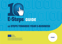 10 STEPS TOWARDS YOUR E-BUSINESS - 10-ebusiness