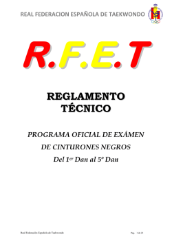 Reglamento Examen 1 a 5 Dan - Federación Española de Taekwondo