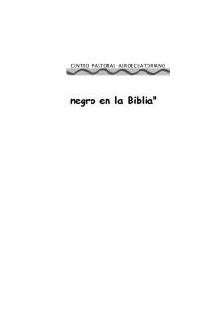 El Negro el la Biblia