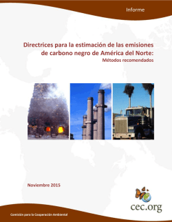 Directrices para la estimación de las emisiones de carbono negro