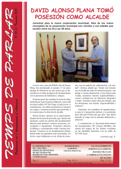 DAVID ALONSO PLANA TOMÓ POSESIÓN COMO ALCALDE