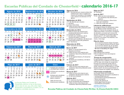 Escuelas Públicas del Condado de Chesterfield • calendario 2016-17