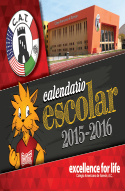 School Calendar - Colegio Americano de Torre&oacute;n