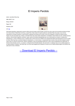 El Imperio Perdido (Jose Mar&iacute;a P&eacute;rez Gay)