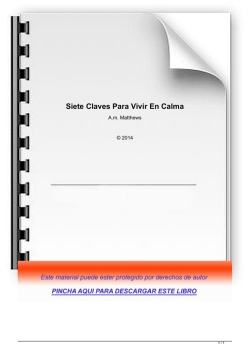 Dossier de siete claves para vivir en calma en pdf
