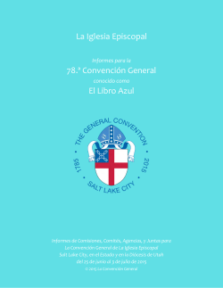 La Iglesia Episcopal 78.ª Convención General El Libro Azul