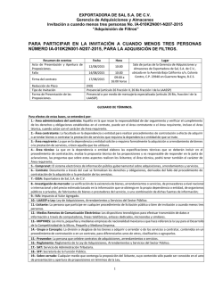 PARA PARTICIPAR EN LA INVITACI&Oacute;N A CUANDO MENOS TRES