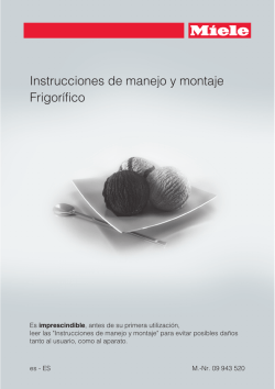 Instrucciones de manejo y montaje Frigorífico