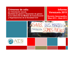 Informe Crimenes de odio por orientación sexual