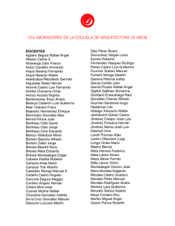 Colaboradores 25 años - Escuela de Arquitectura de la UCR