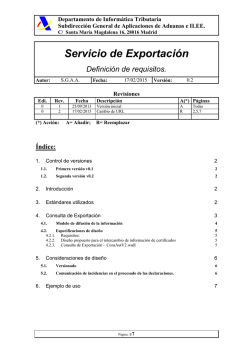Servicio de Exportación - AEAT: Oficina Virtual