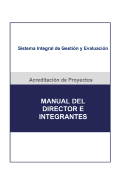 MANUAL DEL DIRECTOR E INTEGRANTES