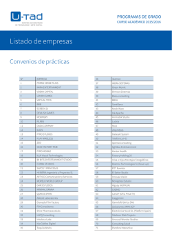 Listado de empresas - U-tad