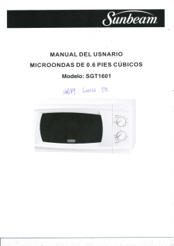 MANUAL DEL USNARIO MICROONDAS DE 0.6 PIES cús¡cos