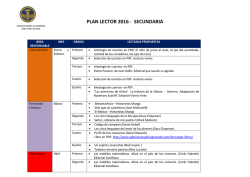 PLAN LECTOR 2016 - SECUNDARIA