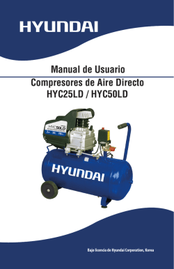 Manual de Usuario Compresores de Aire Directo HYC25LD
