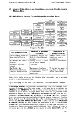 Álvaro Uribe Vélez y su Parentesco con Luis Alberto Moreno Mejía y