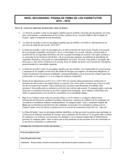 nivel secundario: página de firma de los padre/tutor 2015 – 2016