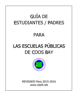 guía de estudiantes / padres para las escuelas públicas de coos bay